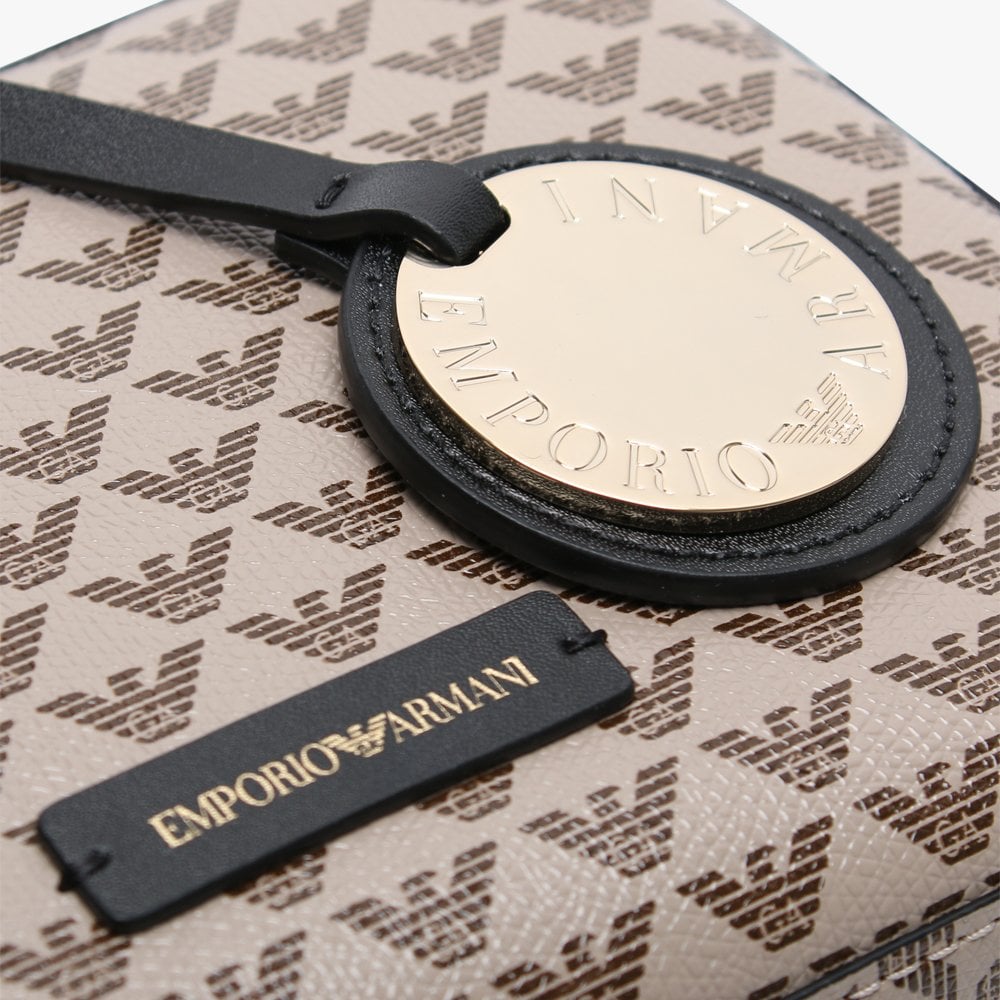 Mini Beige Repeat Logo Camera Bag
