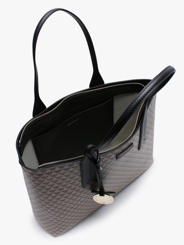 Large Beige Repeat Logo Shopper Bag