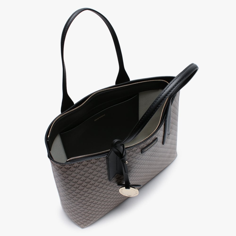 Large Beige Repeat Logo Shopper Bag