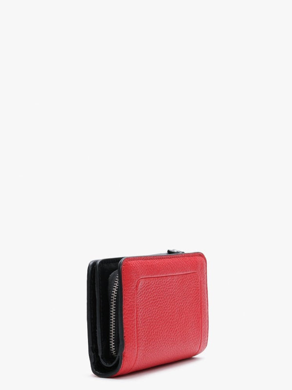 Geranium Grainy Leather Compact II Wallet