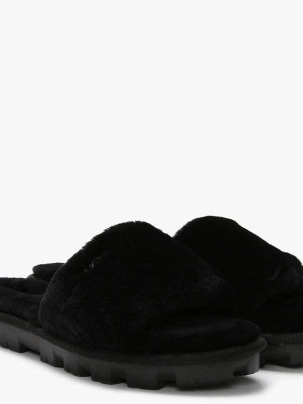Women's Cozette Black Sheepskin Slippers