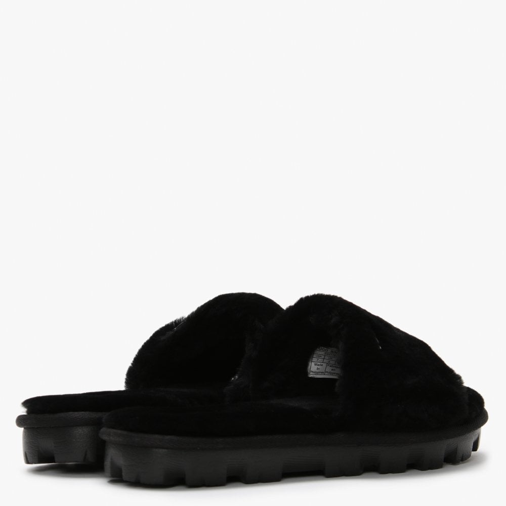 Women's Cozette Black Sheepskin Slippers