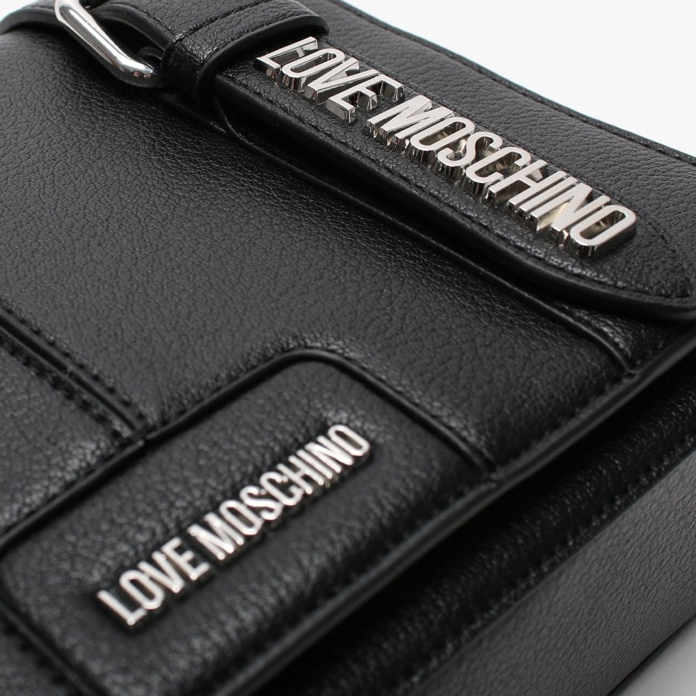 Belt Convertible Black Shoulder Bag