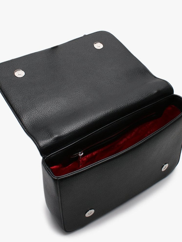 Belt Convertible Black Shoulder Bag
