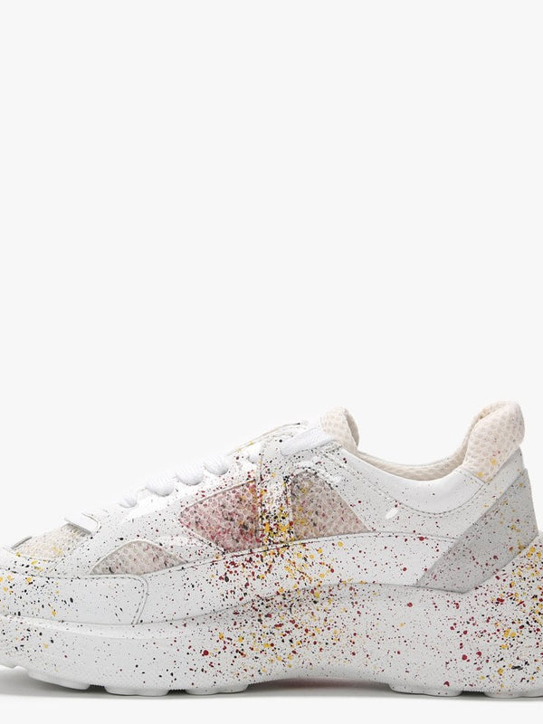 Paint Splat White Chunky Trainers