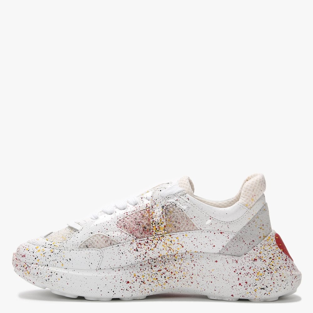 Paint Splat White Chunky Trainers
