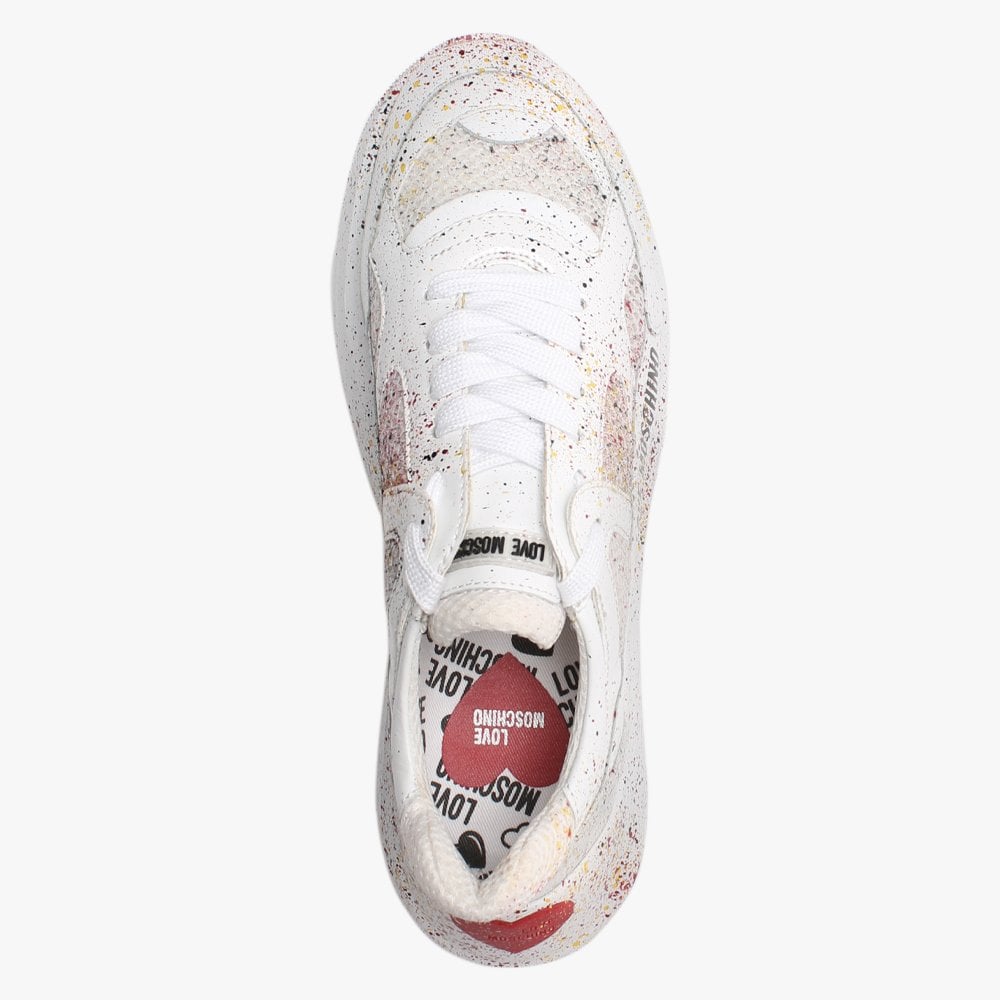 Paint Splat White Chunky Trainers