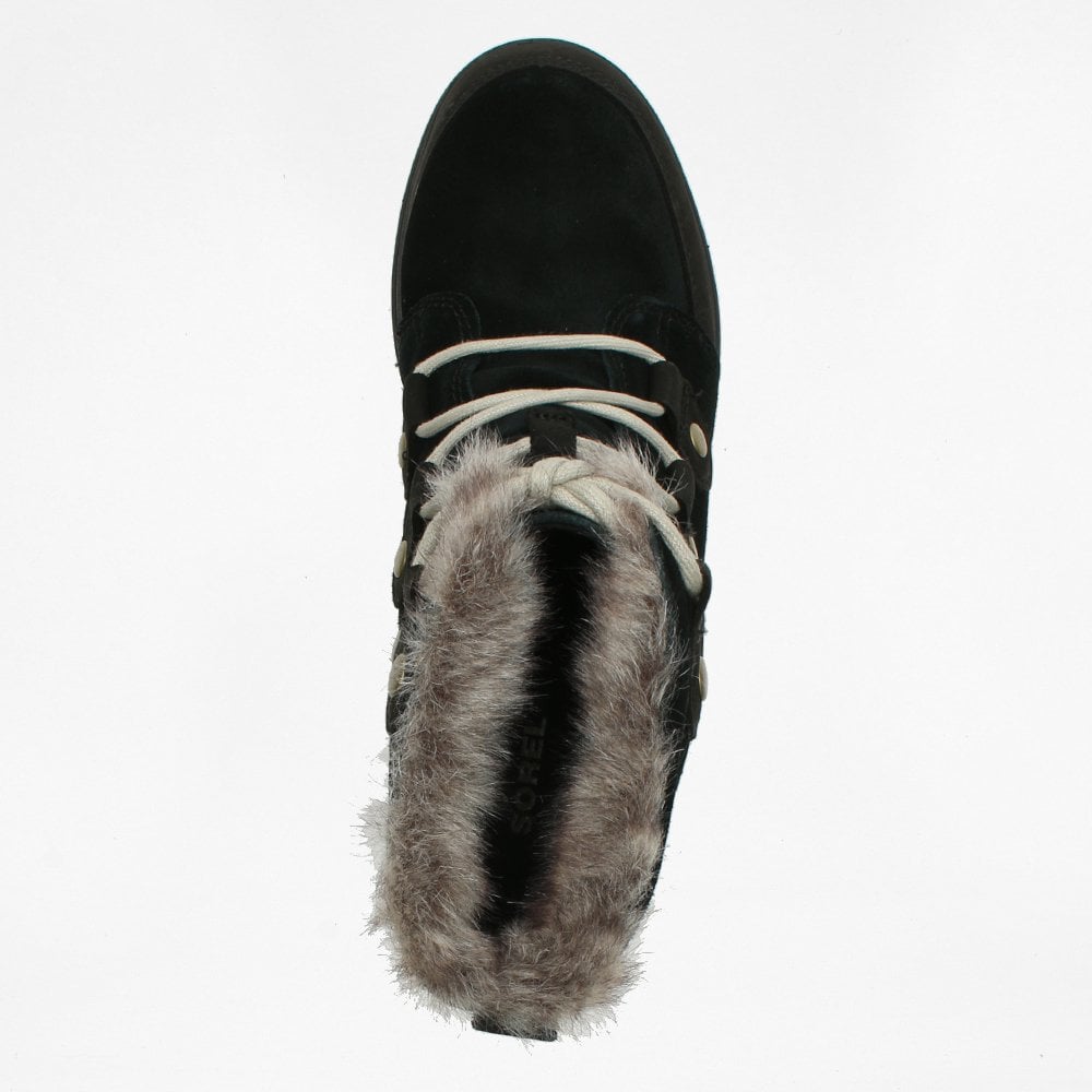 Explorer Joan Black & Dark Stone Leather & Suede Ankle Boots