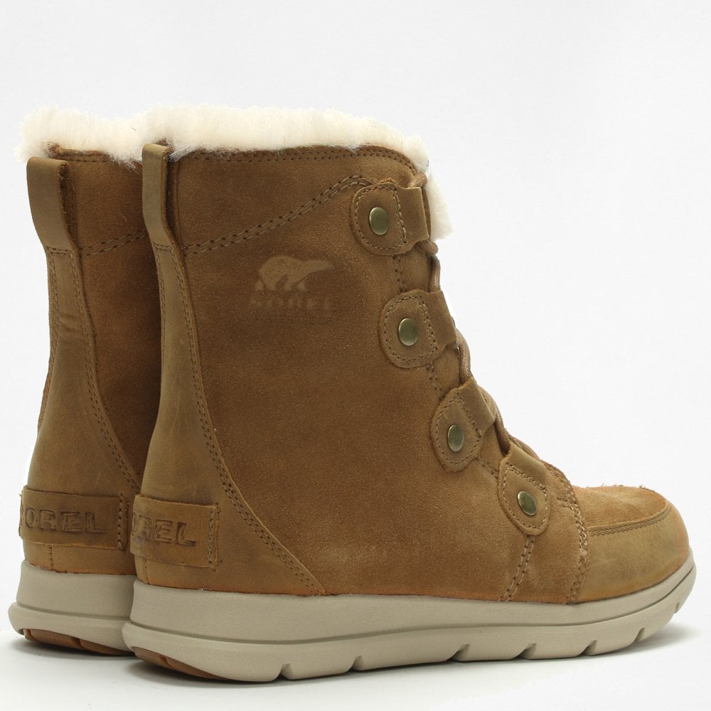 Explorer Joan Camel Brown & Ancient Fossil Leather & Suede Ankle Boots