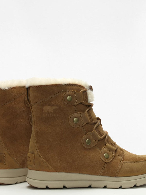 Explorer Joan Camel Brown & Ancient Fossil Leather & Suede Ankle Boots