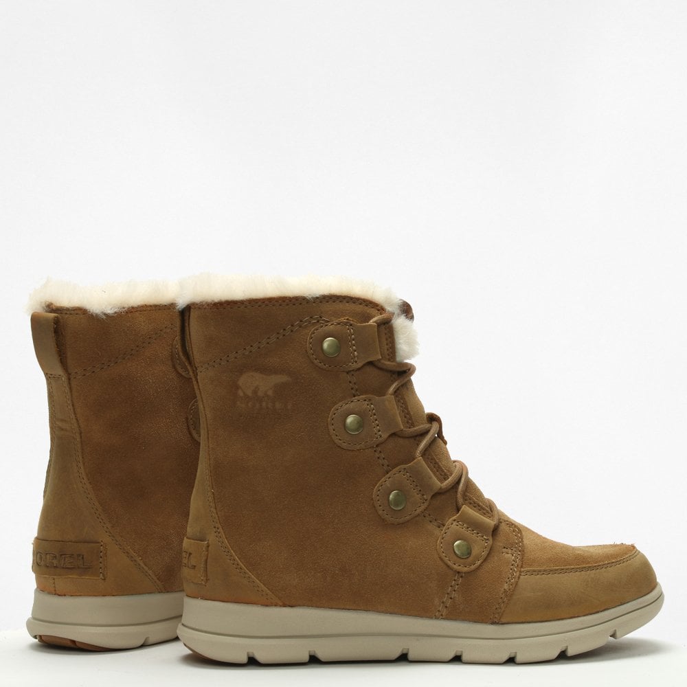 Explorer Joan Camel Brown & Ancient Fossil Leather & Suede Ankle Boots