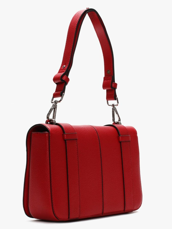Belt Convertible Red Shoulder Bag