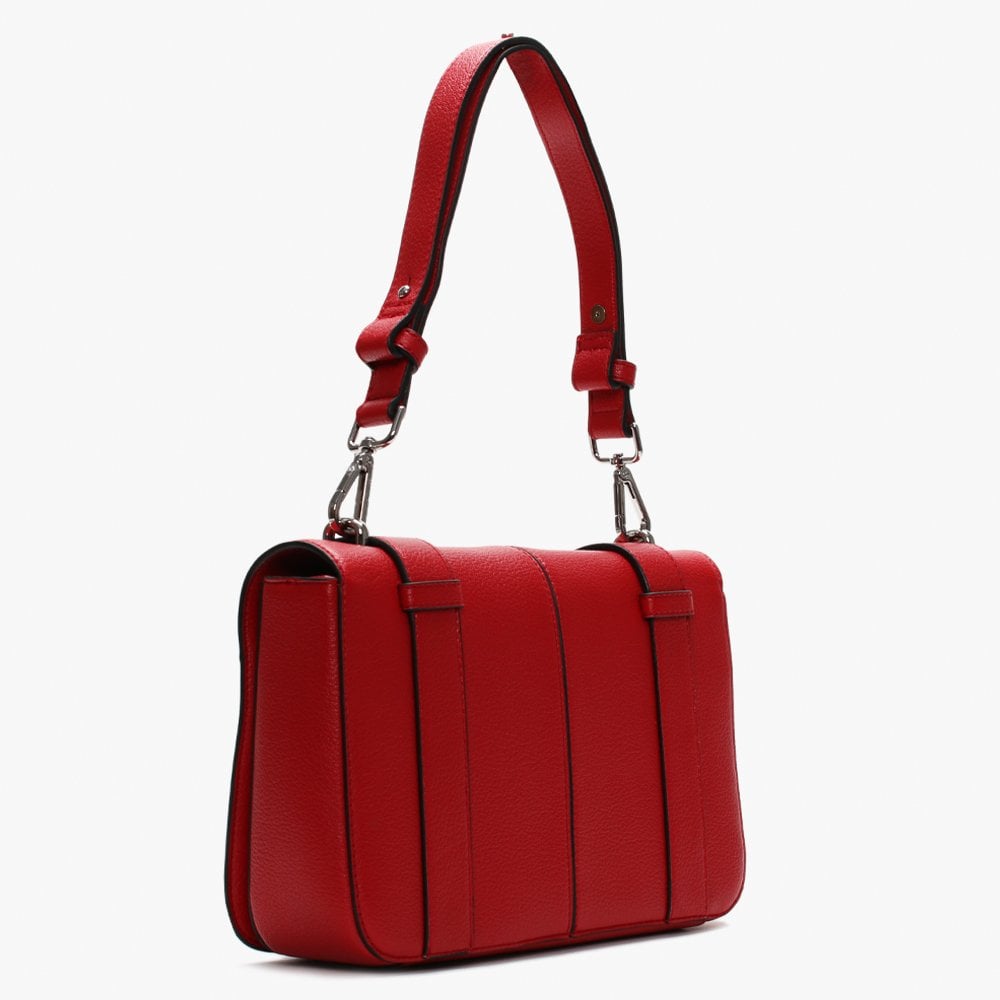 Belt Convertible Red Shoulder Bag