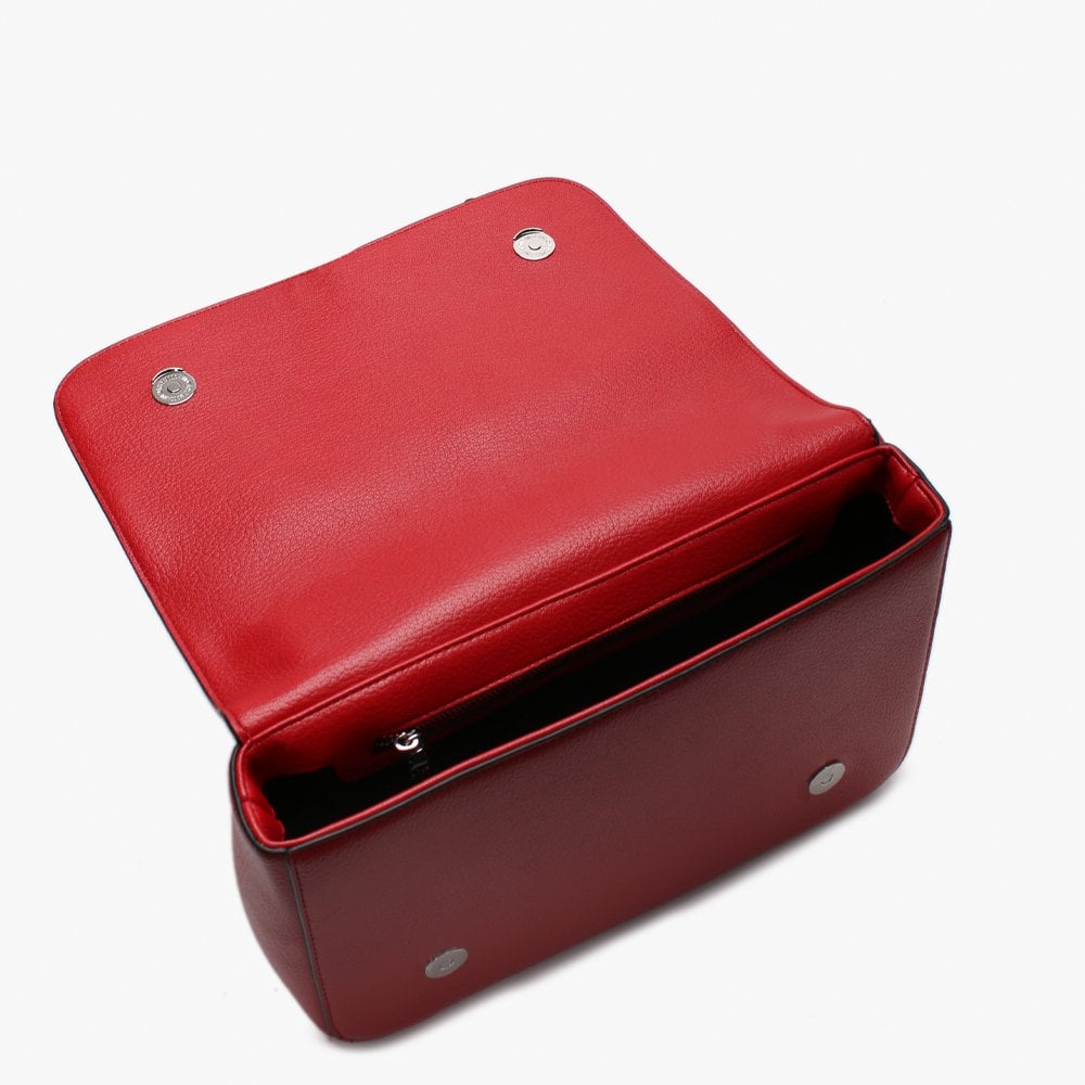 Belt Convertible Red Shoulder Bag