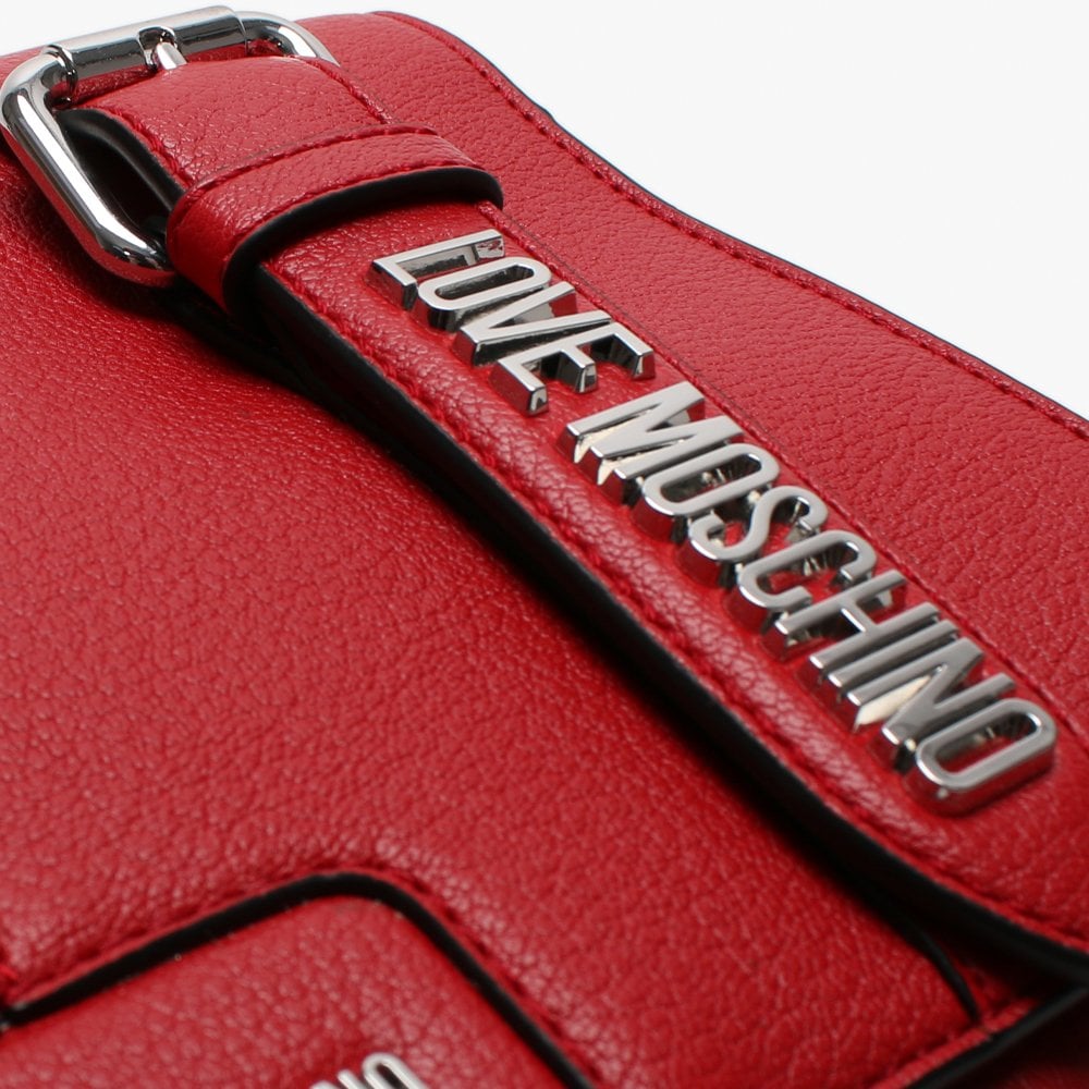 Belt Convertible Red Shoulder Bag
