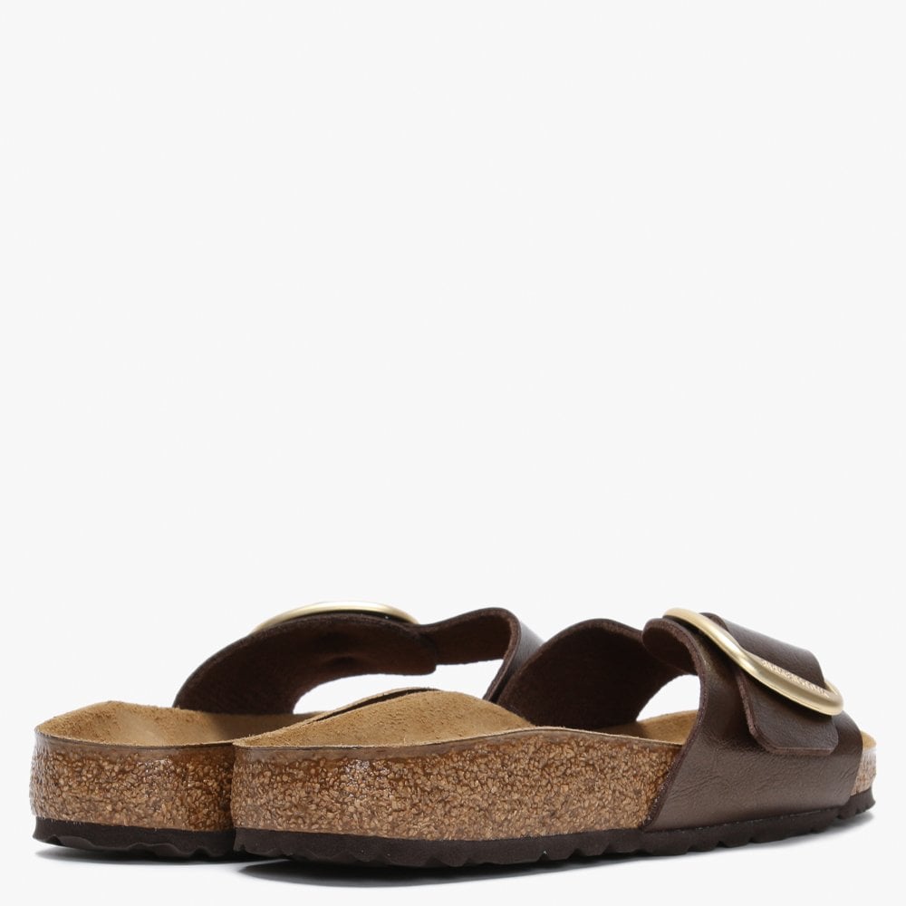 Madrid Big Buckle Graceful Toffee Leather Mules