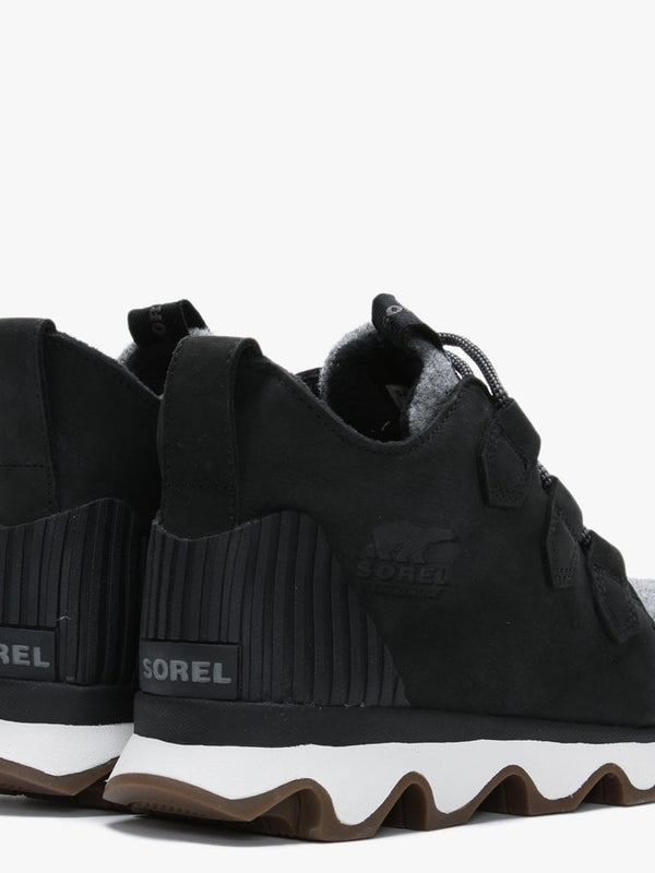 Kinetic Caribou Black Leather Sporty Trainers