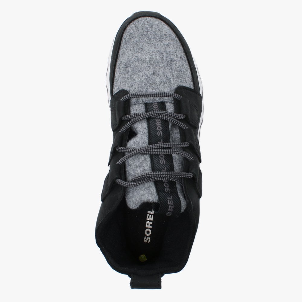 Kinetic Caribou Black Leather Sporty Trainers