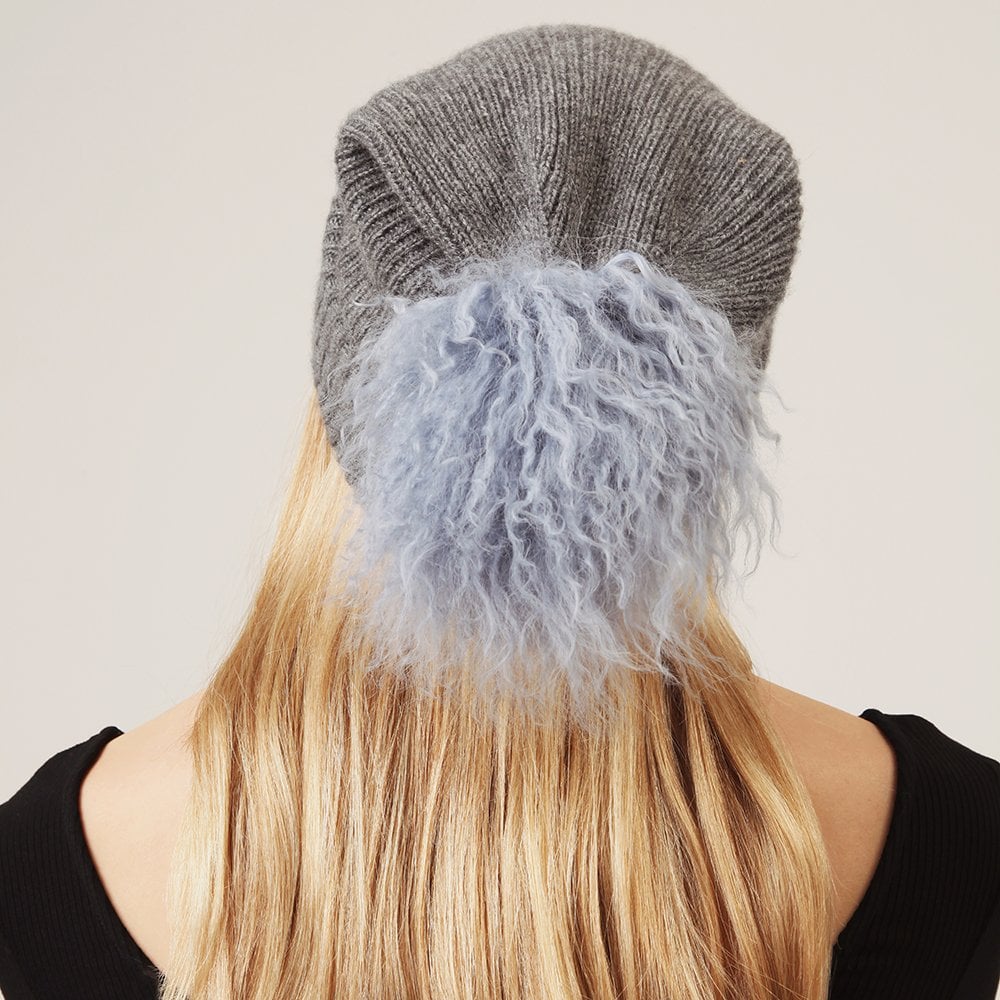 Bonnie Blue Cashmere Pom Pom Beanie Hat