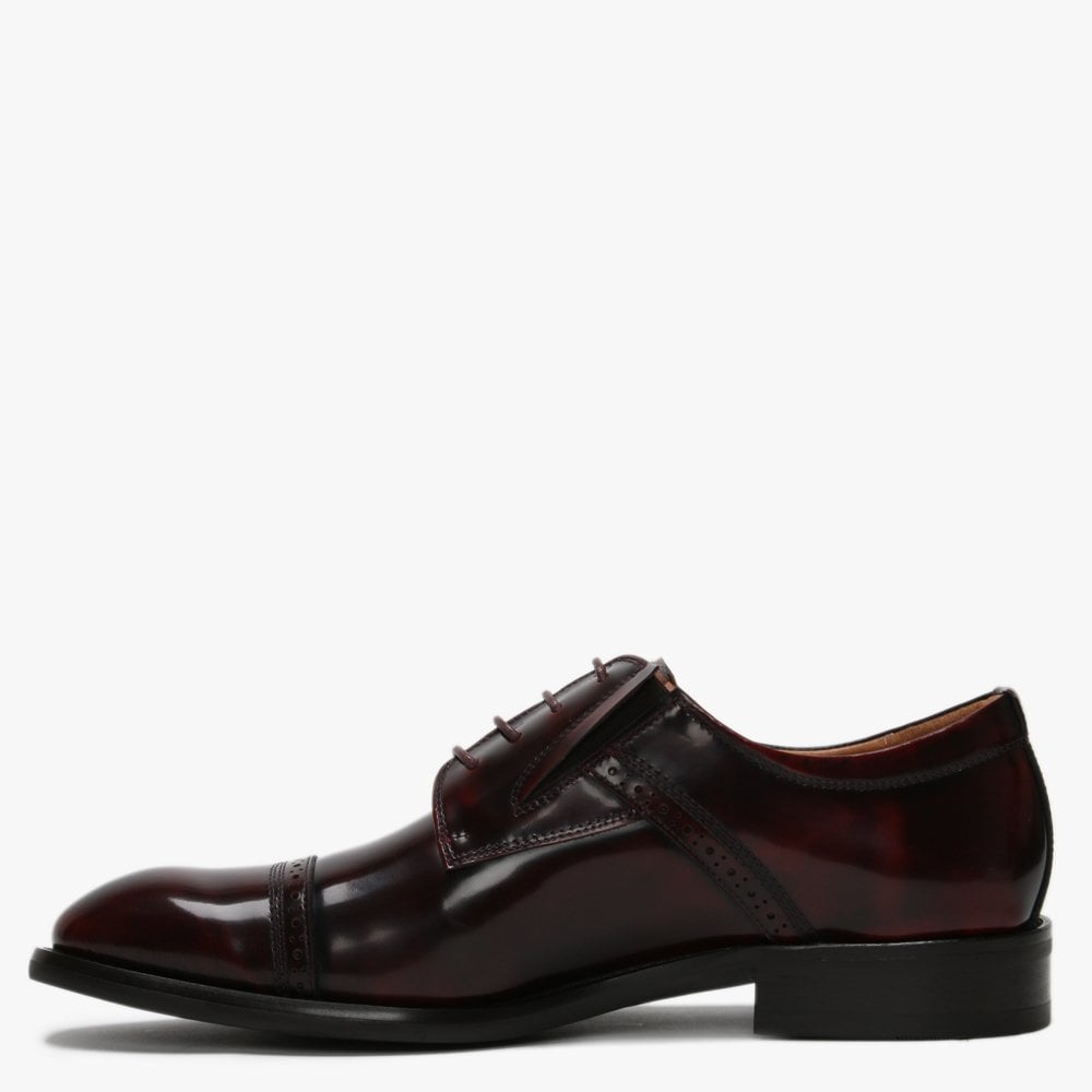 Xlol Burgundy Patent Leather Lace Up Brogues