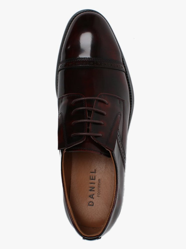 Xlol Burgundy Patent Leather Lace Up Brogues