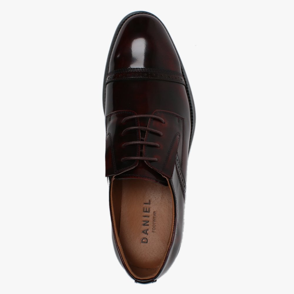 Xlol Burgundy Patent Leather Lace Up Brogues