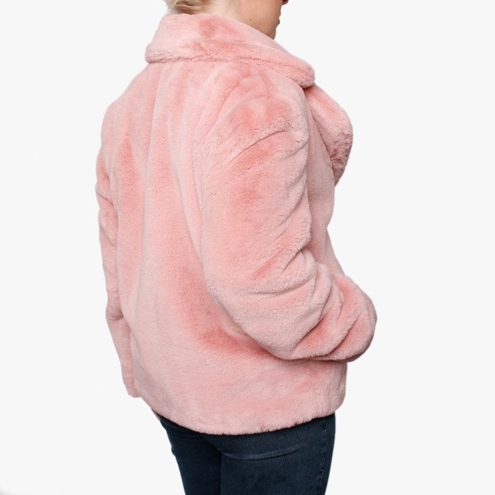 Login Pink Faux Fur Jacket