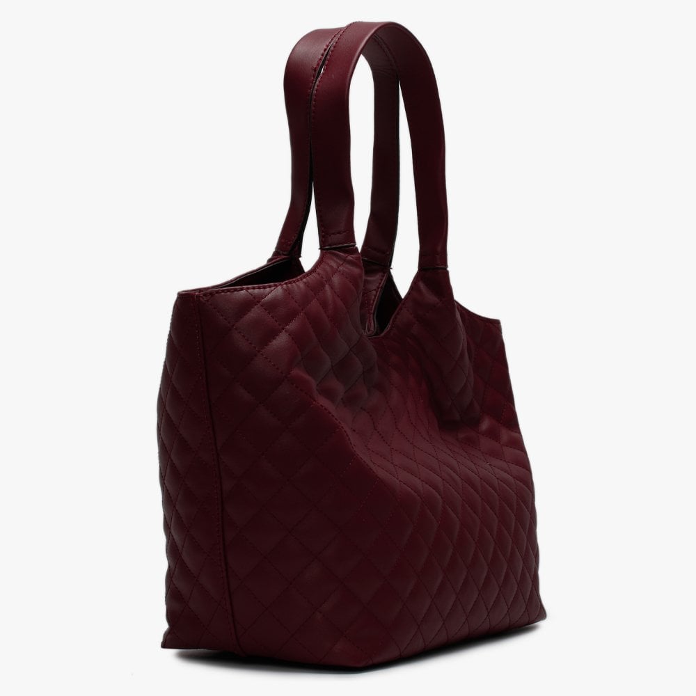 Miriam Quilted Merlot Shopper Bag