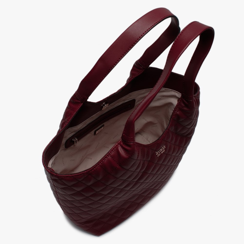 Miriam Quilted Merlot Shopper Bag