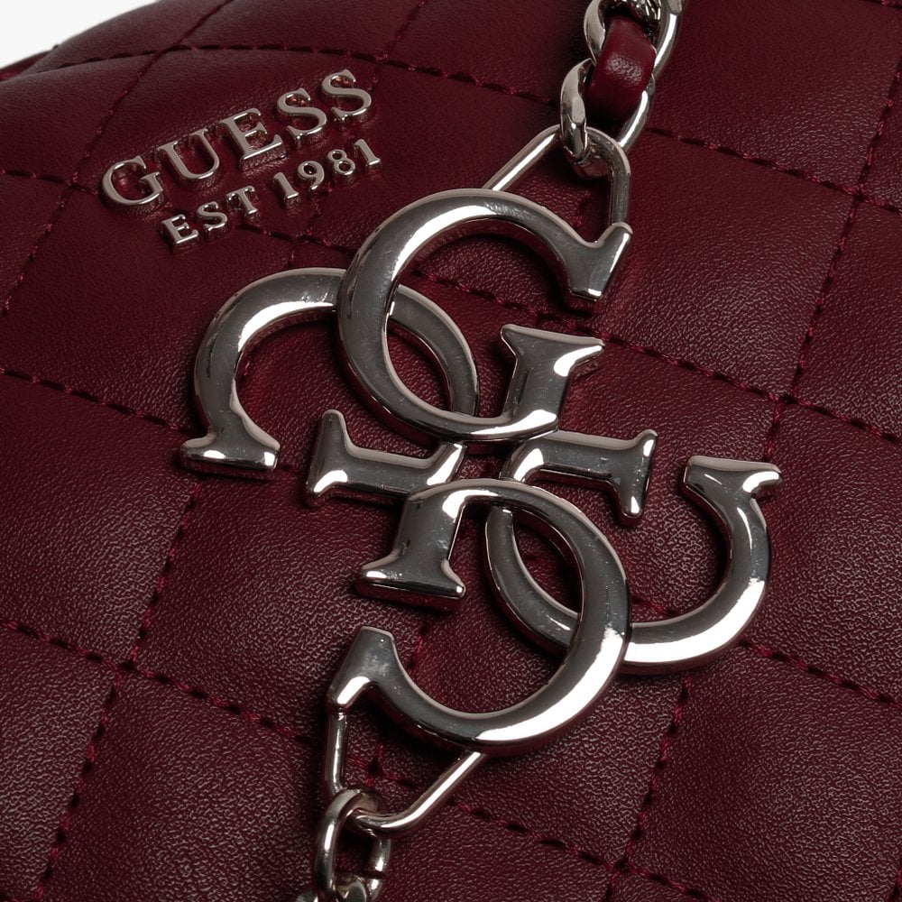 Miriam Quilted Merlot Shopper Bag
