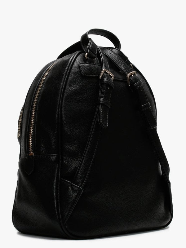 Manhattan Black Pebbled Backpack