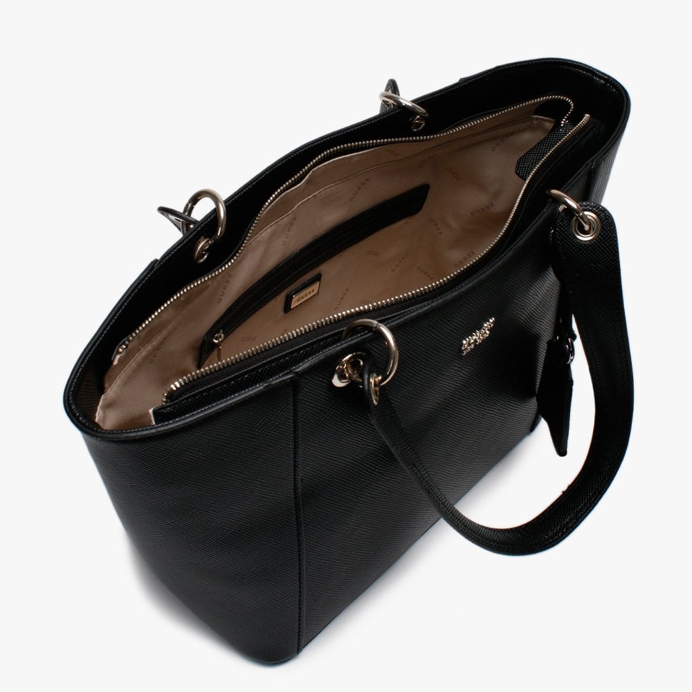 Kamryn Saffiano Black Tote Bag