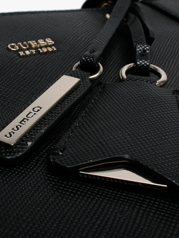 Kamryn Saffiano Black Tote Bag