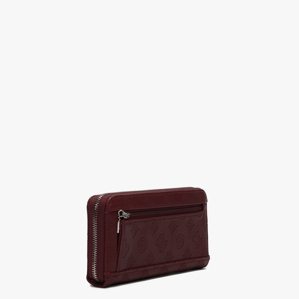 Large Janelle SLG Merlot Wristlet Zip Around Wallet