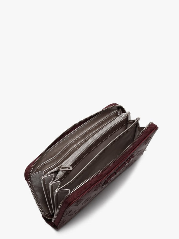 Large Janelle SLG Merlot Wristlet Zip Around Wallet