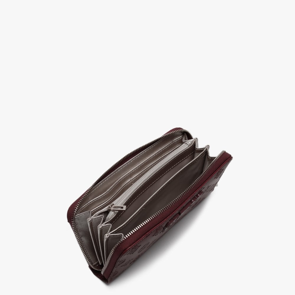 Large Janelle SLG Merlot Wristlet Zip Around Wallet