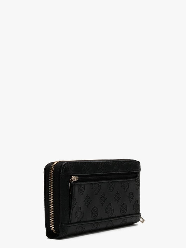 Large Janelle SLG Black Wristlet Zip Around Wallet