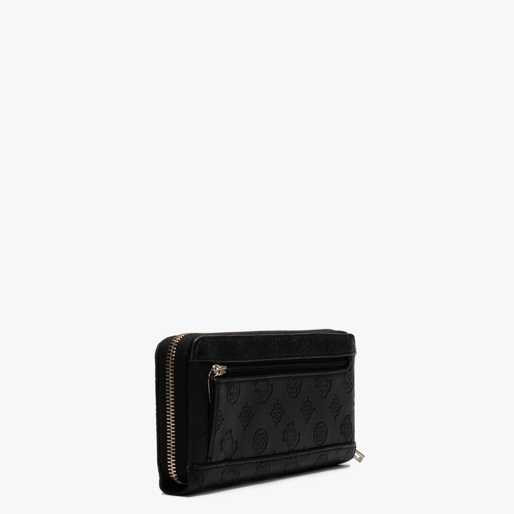 Large Janelle SLG Black Wristlet Zip Around Wallet