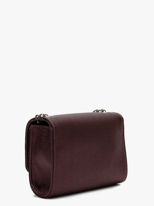 Marilyn Bordeaux Metallic Shimmer Shoulder Bag