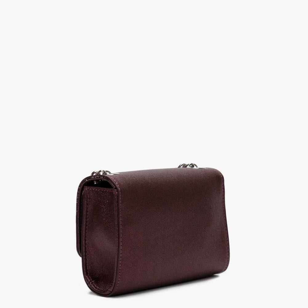 Marilyn Bordeaux Metallic Shimmer Shoulder Bag