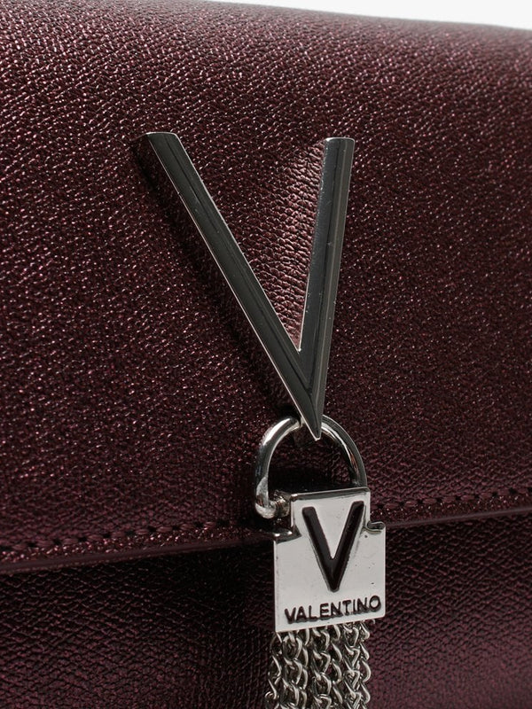 Marilyn Bordeaux Metallic Shimmer Shoulder Bag