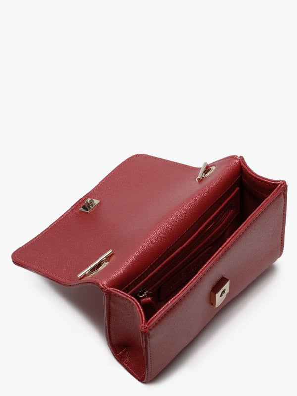 Marilyn Rosso Metallic Shimmer Shoulder Bag