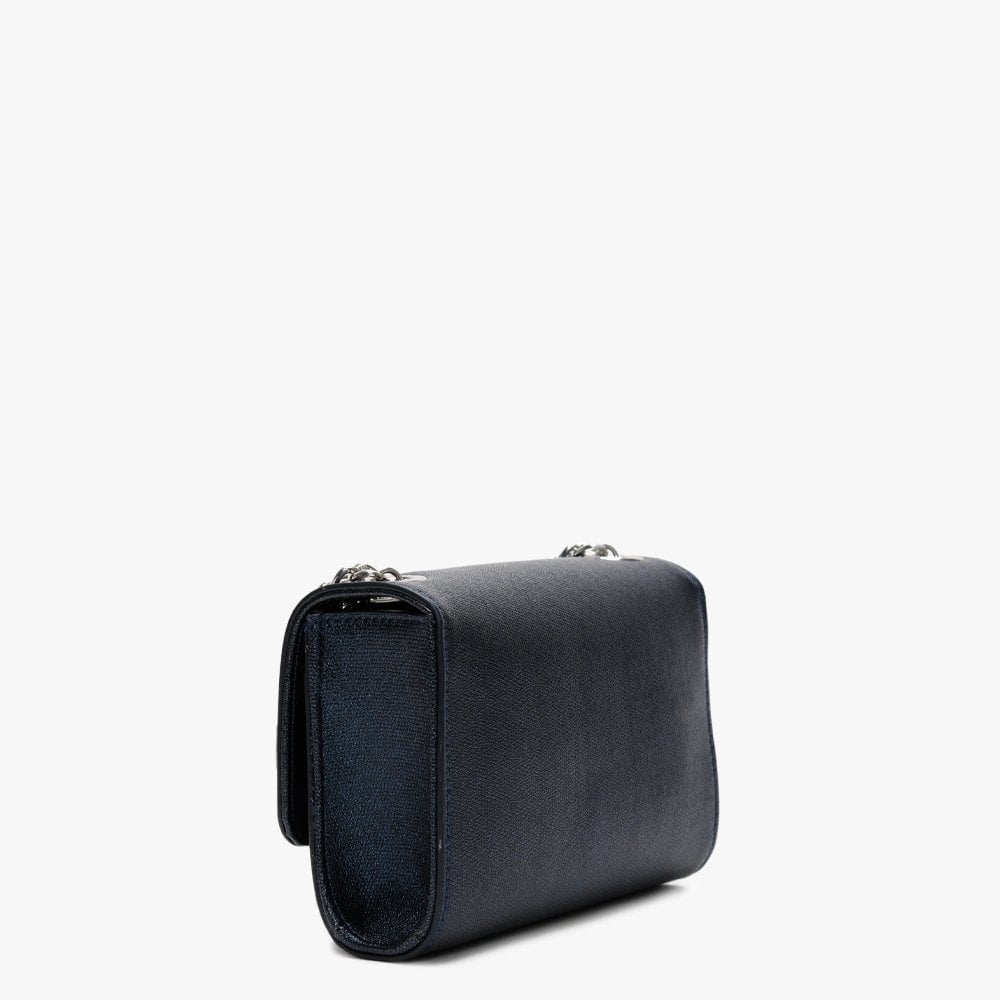 Marilyn Blue Metallic Shimmer Shoulder Bag