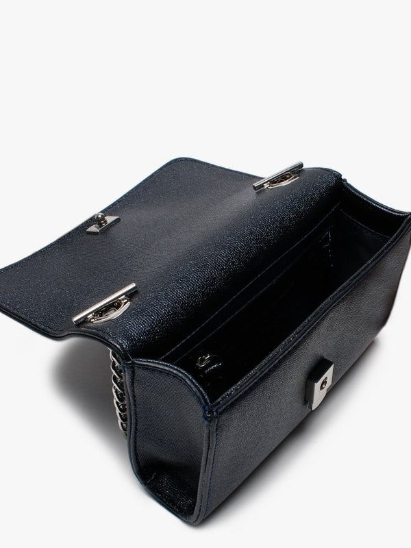 Marilyn Blue Metallic Shimmer Shoulder Bag