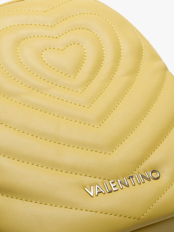 Fiona Yellow Quilted Heart Backpack