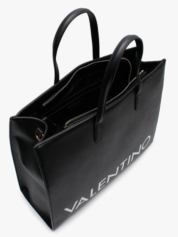 Masha Black Logo Tote Bag