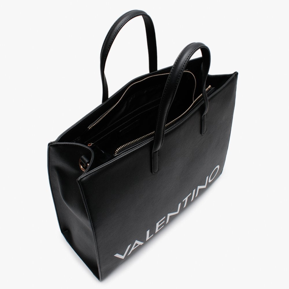 Masha Black Logo Tote Bag