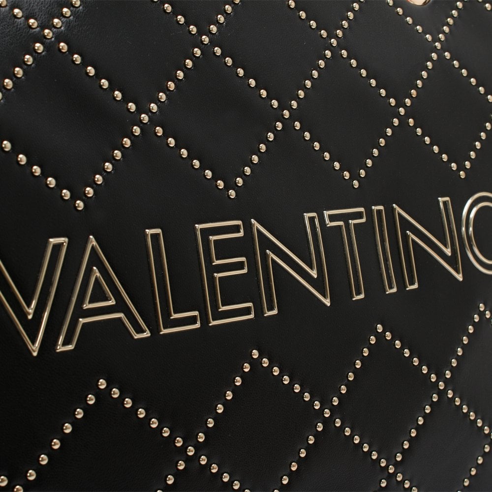 Mandolino Black Studded Chain Handle Tote Bag