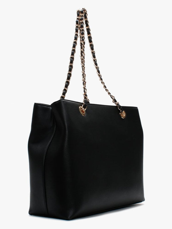 Jingle Black Chain Handle Tote Bag