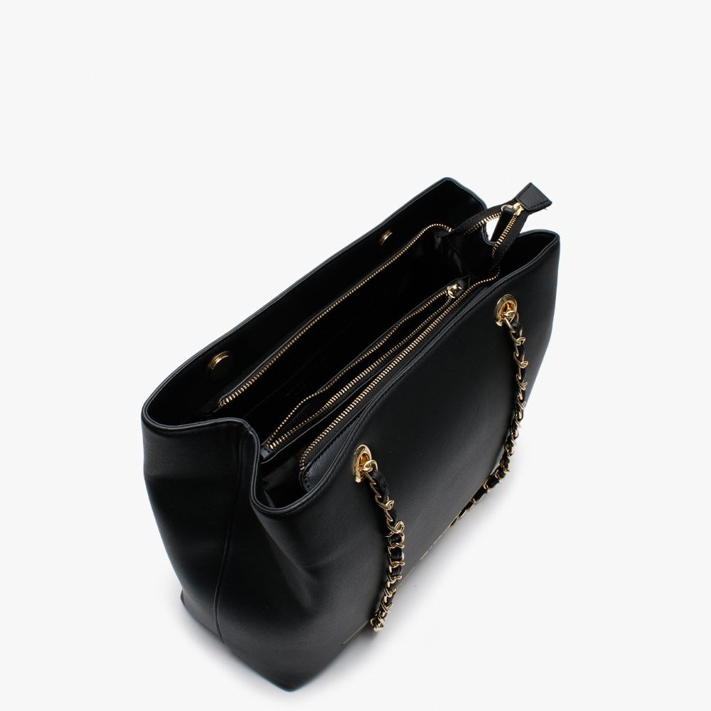 Jingle Black Chain Handle Tote Bag